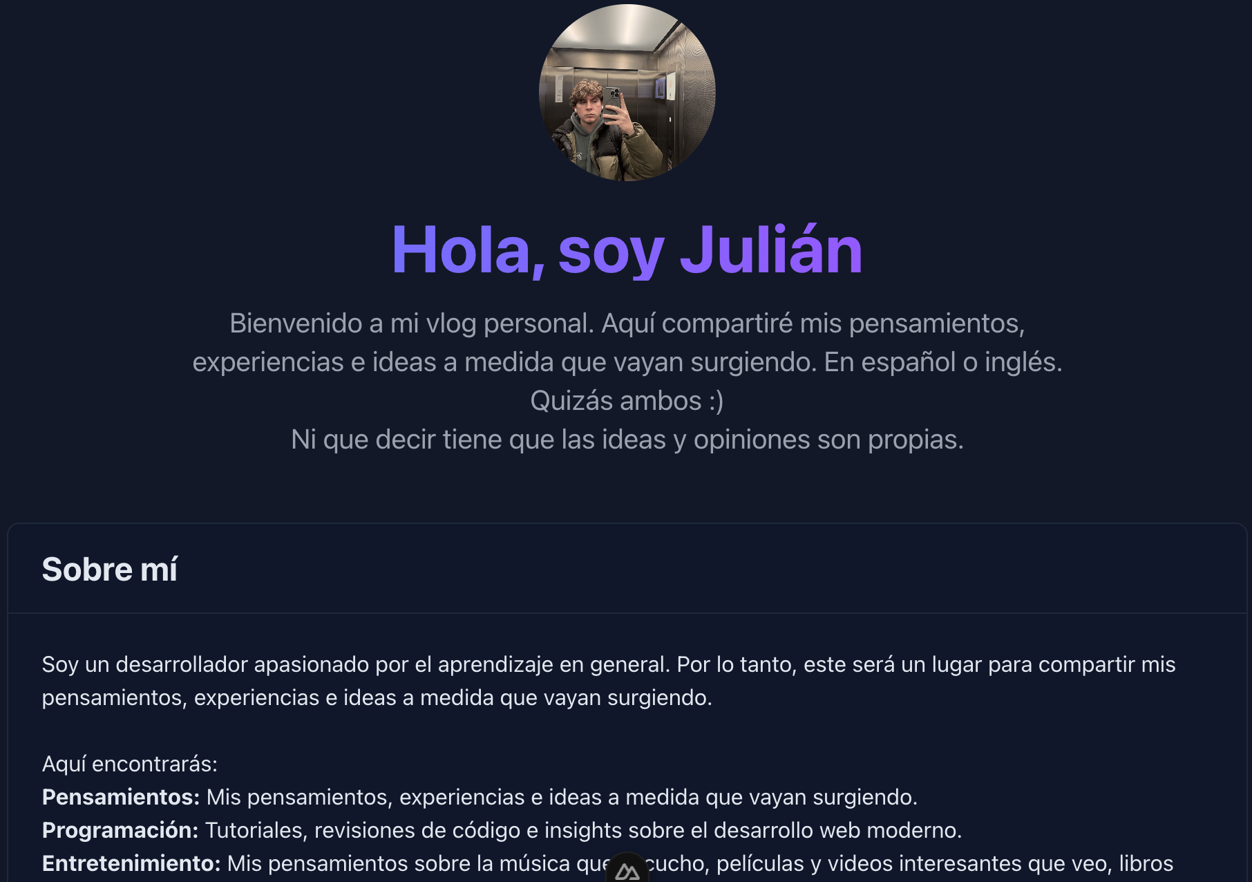 ¿Por qué este vlog?